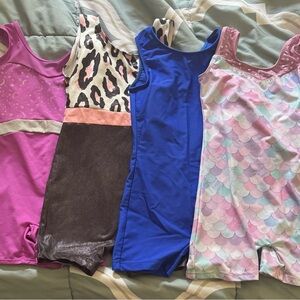 Colorful Kids' Sleeveless Leotards Set